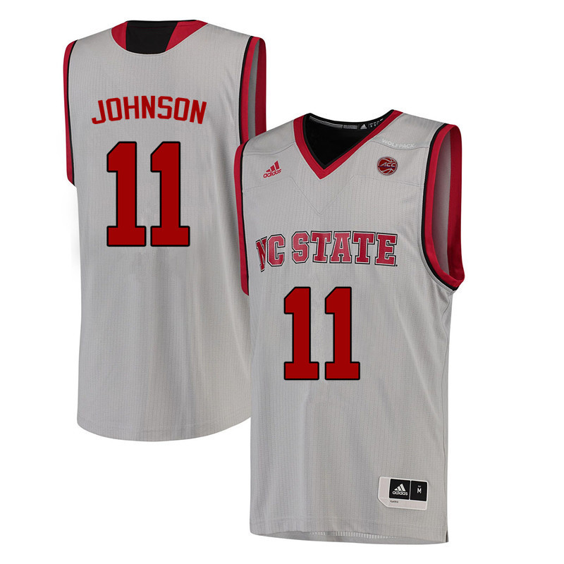 Men NC State Wolfpack #11 Markell Johnson College Basketball Jerseys-White